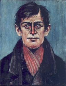 Head of a Man (with Red Eyes) LS LOWRY